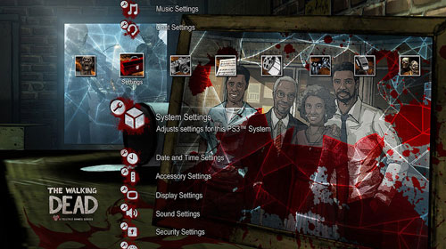 The walking dead the game - menu
