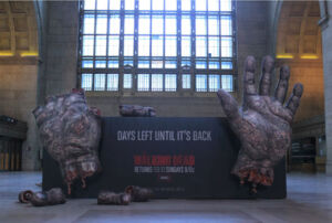 Ação promocional do retorno da 3ª Temporada em estação de metrô do Canadá