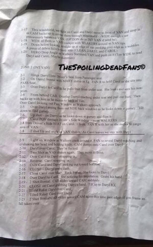The Walking Dead 5 Temporada Van caindo do viaduto folha da produ%C3%A7%C3%A3o 3