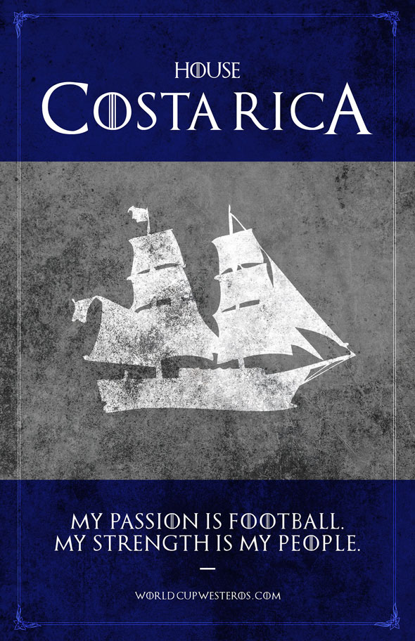 Costa Rica: Minha paixão é o futebol. Minha força é meu povo.