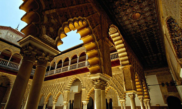 Vista interna do palácio Alcázar de Segóvia.