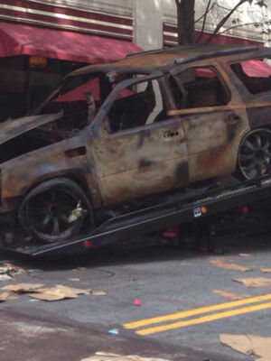 the walking dead 5 temporada cenas em atlanta carro carbonizado