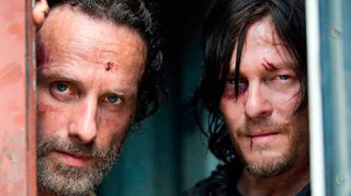 The walking dead 5 temporada rick grimes daryl dixon capa