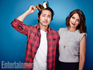 the walking dead sdcc2014 ew 02 steven yeun lauren cohan