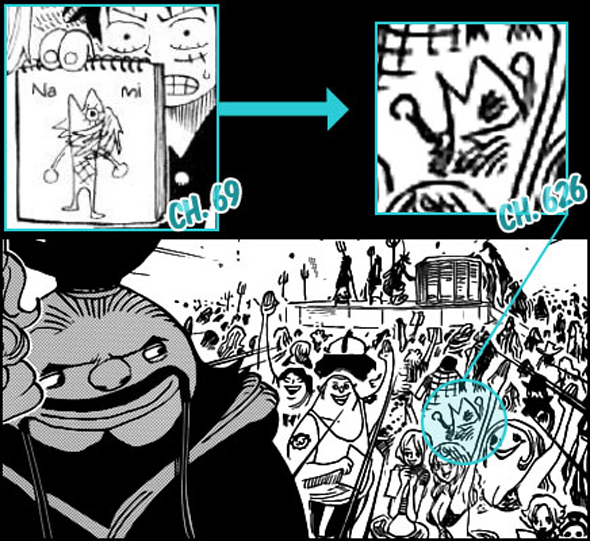 One-piece-easter-egg-desenho-do-luffy-ilha-dos-tritões