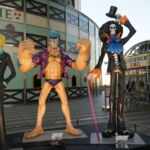 One Piece Estátuas Tamanho Real 6 Sanji Franky Brook