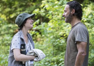 The walking dead 5 temporada bastidores s05e02 produtora gale anne hurd andrew lincoln rick grimes