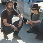 The Walking Dead 5 Temporada S05E12 Bastidores Andrew Lincoln Rick Grimes Carl Grimes Chandler Riggs
