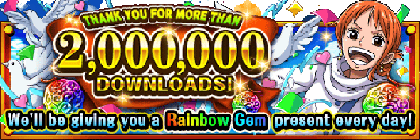 One Piece Treasure Cruise 2 milhões downloads