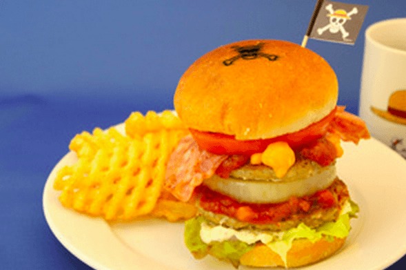 Tokyo One Piece Tower Luffy Aniversário Hambúrguer