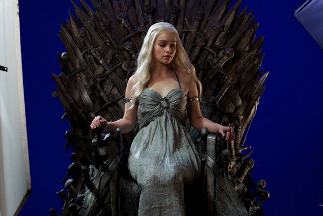 Game of Thrones Bastidores Daenerys Targaryen Trono de Ferro