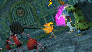 One Piece Pirate Warriors 3 Ilha Tritões 11 Luffy Jinbei Hody Jones