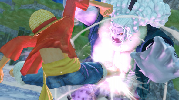 One-Piece-Pirate-Warriors-3-Ilha-Tritões-Luffy-vs-Hody-Jones