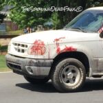 The Walking Dead 6 Temporada Grava%C3%A7%C3%B5es Estacionamento Carro Sangue 2