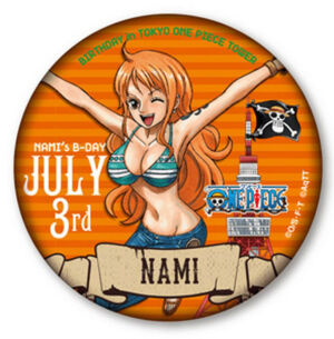Tokyo One Piece Tower Nami Anivers%C3%A1rio Boton