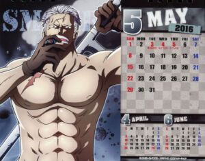 One Piece Body Calendar 2016 Calendário Maio Smoker