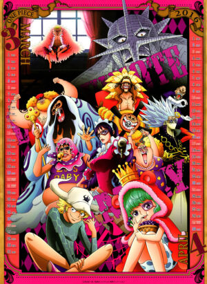 One Piece Calendar 2016 Calendário 2 Março Abril Donquixote Family