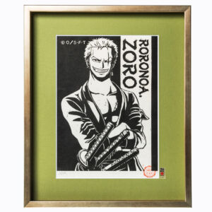 One Piece Xilogravura Xilografia Roronoa Zoro 1
