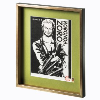 One piece xilogravura xilografia roronoa zoro 2