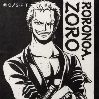 One piece xilogravura xilografia roronoa zoro 3