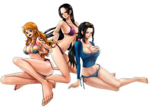 One Piece Burning Blood 5 Natsu no Musume Biquíni Nami Robin Boa Hancock