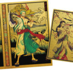 One Piece Ichiban Kuji Sakihokore Enshoku Mugiwara Emaki Pr%C3%AAmio F Capa de Livro Luffy Zoro Nami Robin