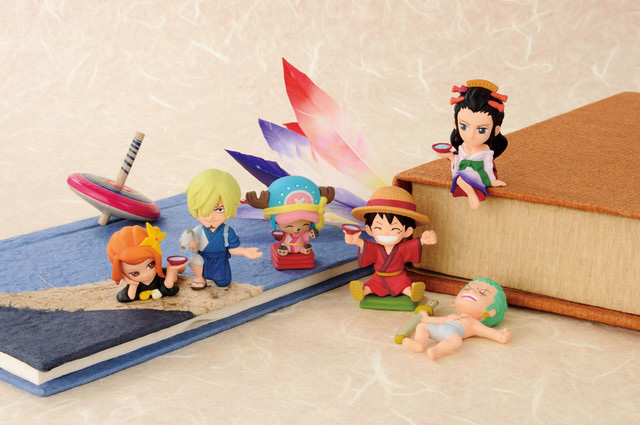 One-Piece-Ichiban-Kuji-Sakihokore-Enshoku-Mugiwara-Emaki-Prêmio-H-Action-Figure-Mini-Tripulação