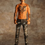 One Piece King of Artist The Trafalgar Law Jeans Freak Ver 1 Preto