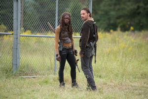 the walking dead s06e12 extra 18 michonne rick