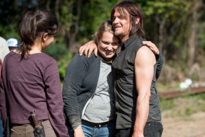 the walking dead s06e14 bastidores 04 rosita denise daryl