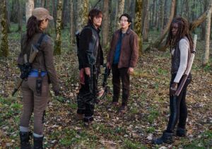 the walking dead s06e15 foto 05 rosita daryl glenn michonne