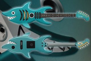 One piece brook guitarra tubarão shark guitar réplica 1