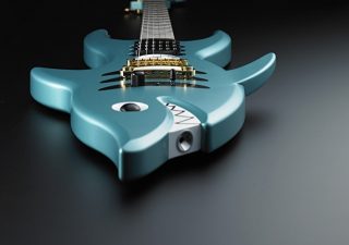 One piece brook guitarra tubarão shark guitar réplica 2