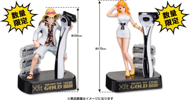 One piece film gold lâmina de barbear xfit 8 deluxe nami luffy