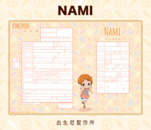 One Piece Certidão de Nascimento 4 Nami