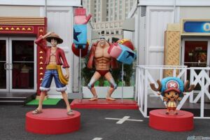 One Piece Film Gold Festival Odaiba 2016 Estátuas 1 Luffy Franky Chopper
