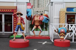 One piece film gold festival odaiba 2016 estátuas 1 luffy franky chopper