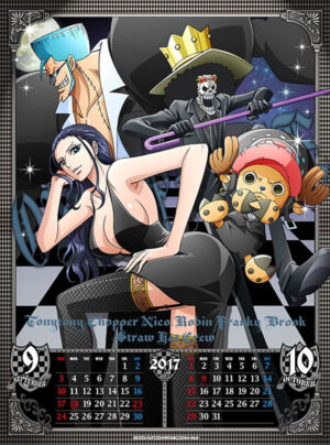 One Piece Calendar Calendário 2017 5 Setembro Outubro