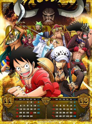 One Piece Calendar Calendário 2017 6 Novembro Dezembro