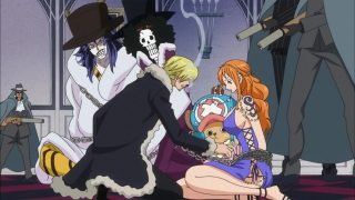 One piece episódio 764 5 sanji nami chopper brook caesar clown