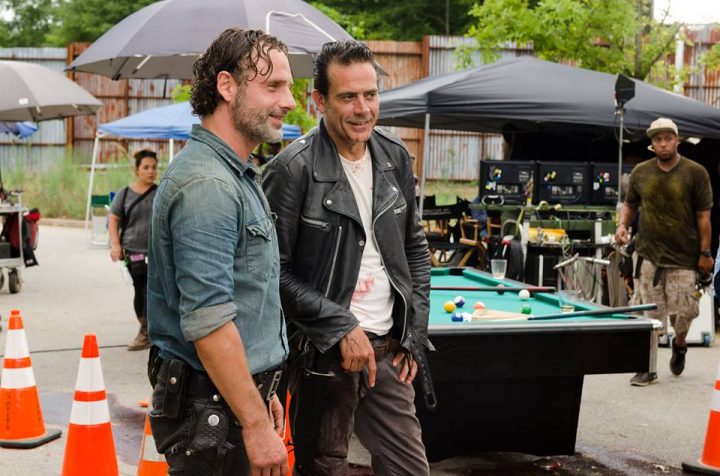 the walking dead s07e08 foto bastidores 02 rick negan