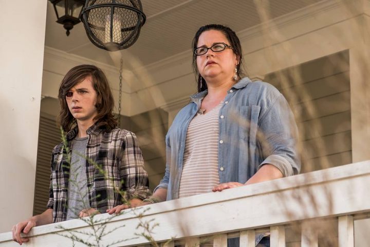 the walking dead s07e08 foto extra 14 carl olivia