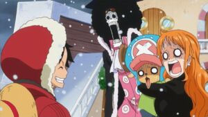 One Piece Episodio 779 10 Luffy Brook Chopper Nami