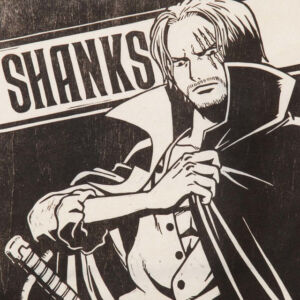 One Piece Xilogravura Xilografia Shanks 2