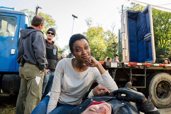 The walking dead s07e16 foto bastidores 06 sasha negan