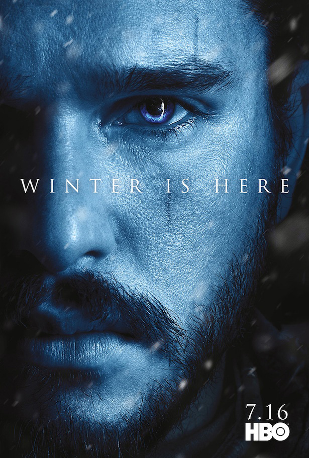Game of thrones 7 temporada jon snow winter is here poster