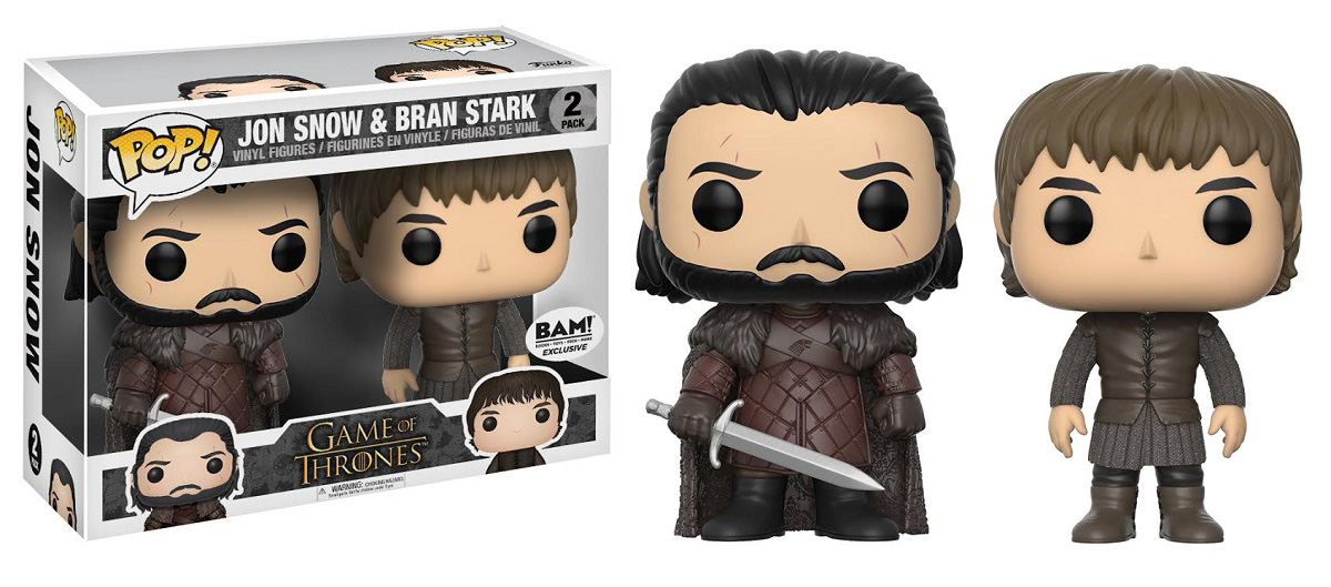 Game of Thrones Funk Pop Jon Snow Bran Stark Chaveiro