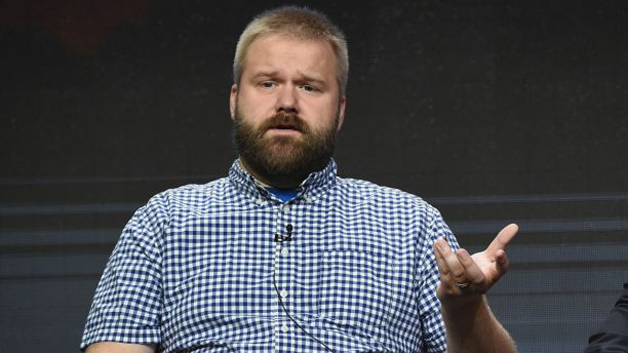 Robert Kirkman, o criador da história original de The Walking Dead, em quadrinhos.