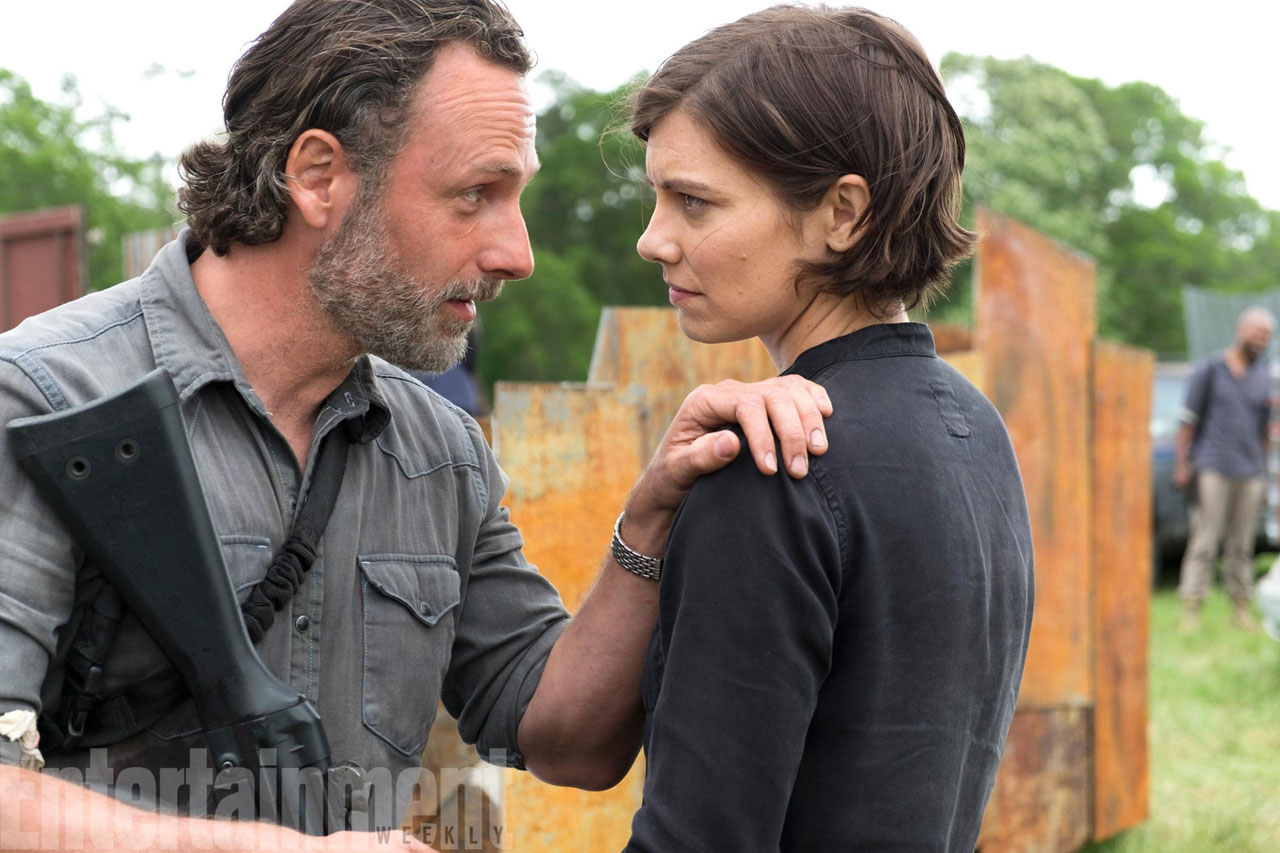 The walking dead 8 temporada imagem promocional rick maggie