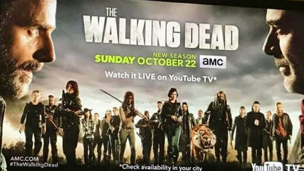 the walking dead 8 temporada sdcc poster rick negan